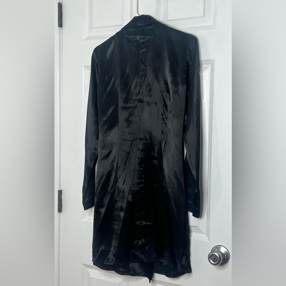 H&M Black Satin Wrap Dress - Picture 2 of 10